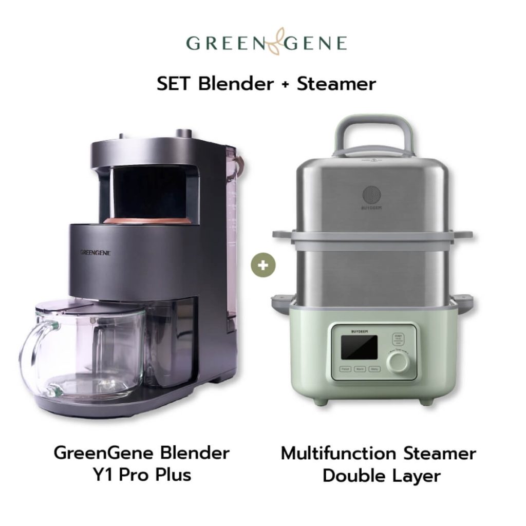 (SOLD OUT) Set Blender+Steamer - Green Gene Life